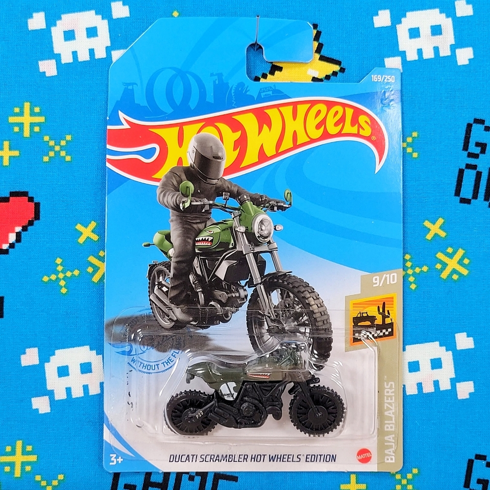 Hot Wheels Ducati Scrambler Baja Blazers 9/10 169/250 1:64 Die-cast Bike New